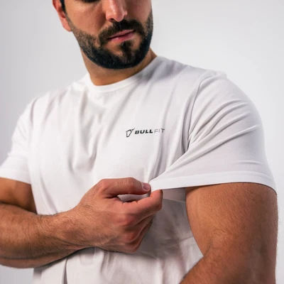 Bull Fit Tubular Performance Tee White