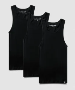 Gymreapers Ribbed Tank - 3 Pack - Black