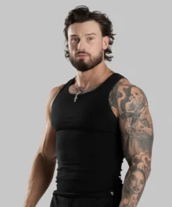 Alternative view of Gymreapers Ribbed Tank - 3 Pack - Black