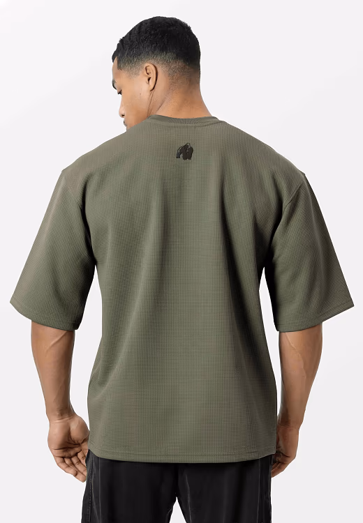GW Idaho Oversized Waffle T-Shirt - Army Green - Imagen 4