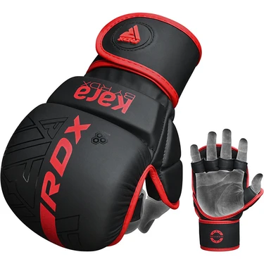 RDX F6 KARA MMA Guantes de Sparring Shooter 7oz Negro/Rojo - Imagen 2