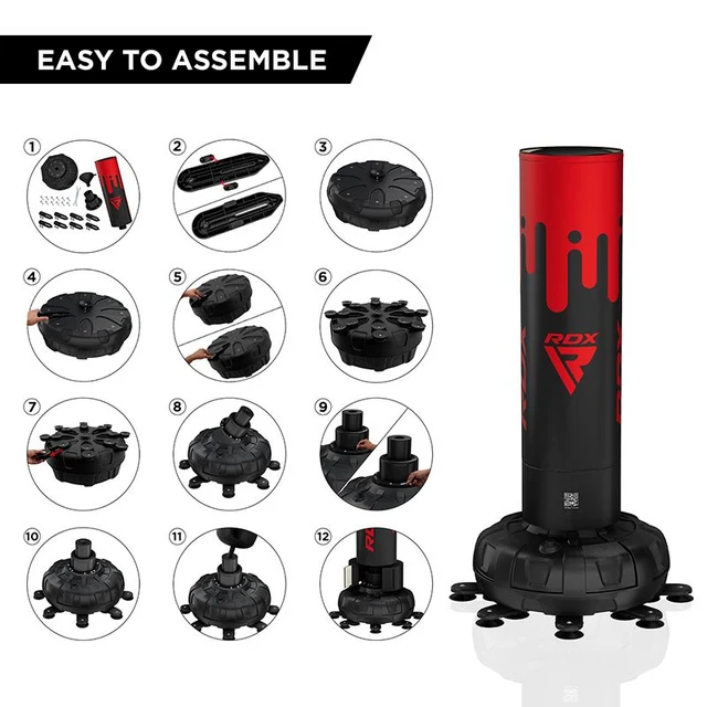 Free Standing Punch Bag F9 Red - 1.8M - Imagen 2